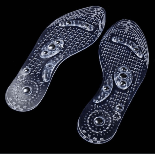 pair of magnetic gel insoles