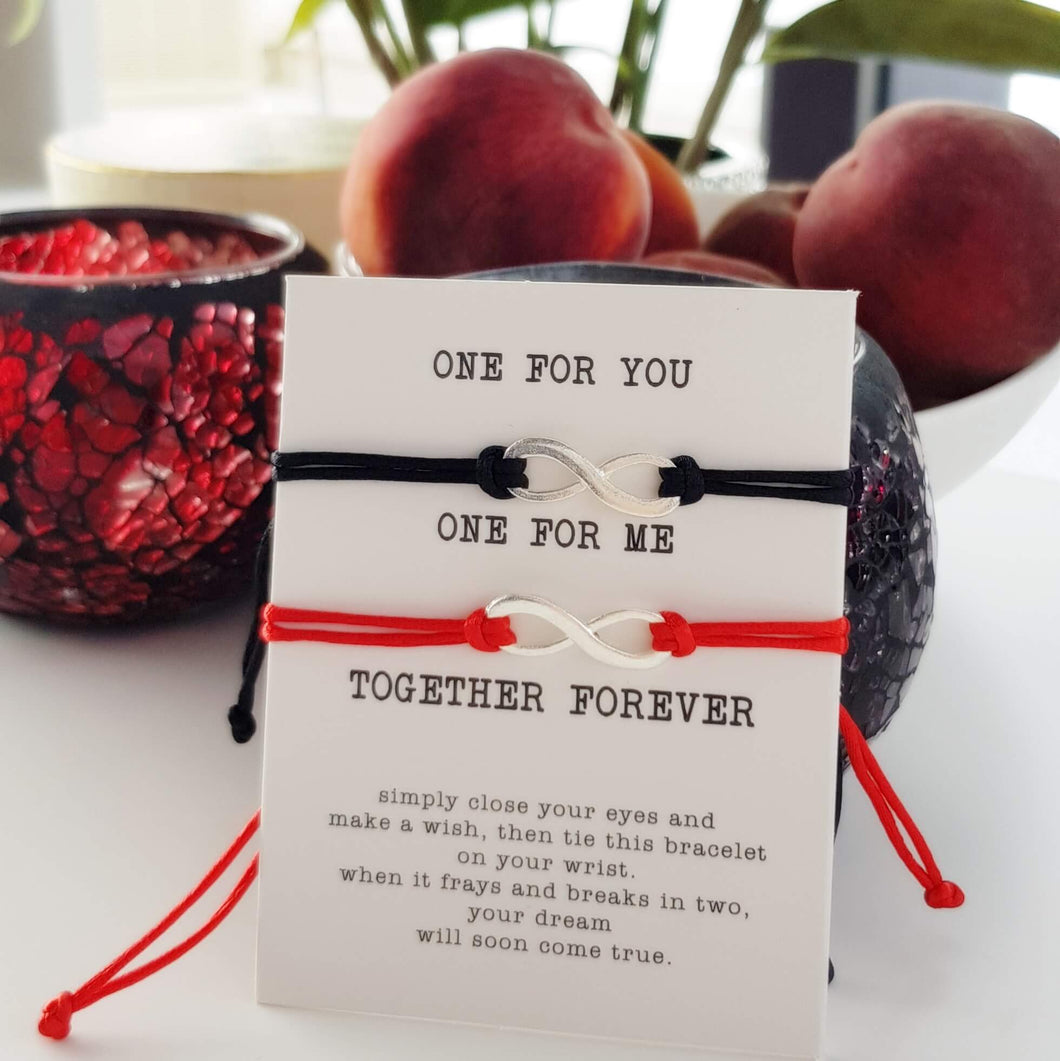 Together Forever thank you card bracelet