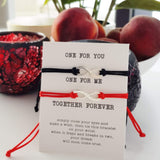 Together Forever thank you card bracelet