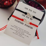 Friendship thank you card bracelet