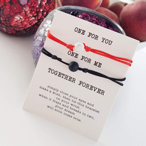 Lava Stone Card Bracelet Duo