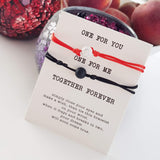 Lava Stone Card Bracelet Duo