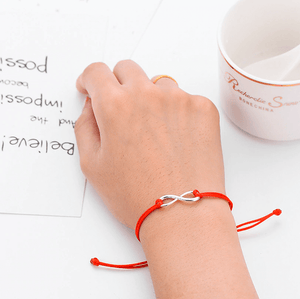 Together Forever thank you card bracelet red string