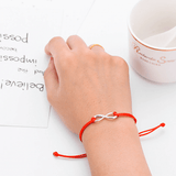 Together Forever thank you card bracelet red string