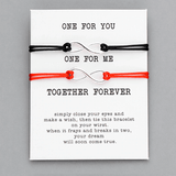 One for you one for me thank you card bracelet