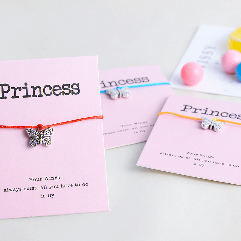 Princess Thank you card bracelet