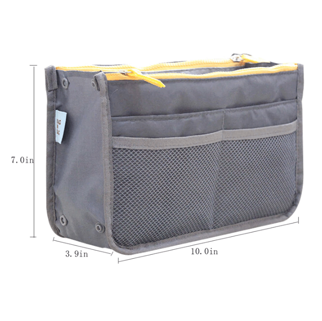 grey handbag insert