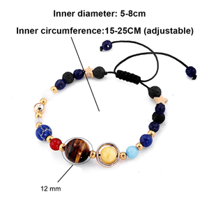 Solar system bracelet with dimensions