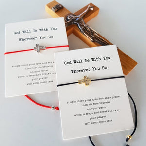 God cross bracelet cards