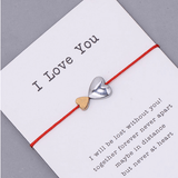I Love You Double Heart Bracelet Gift Card