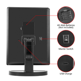 back of the led mirror with power options