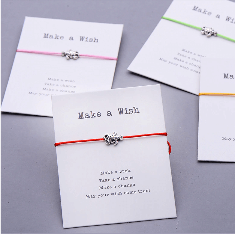 Lucky Sea Turtle Gift Card Red String Bracelet