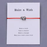 make a wish retro elephant card bracelet