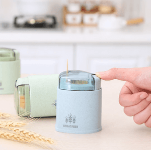 Wheat fiber automatic eco toothpick container 